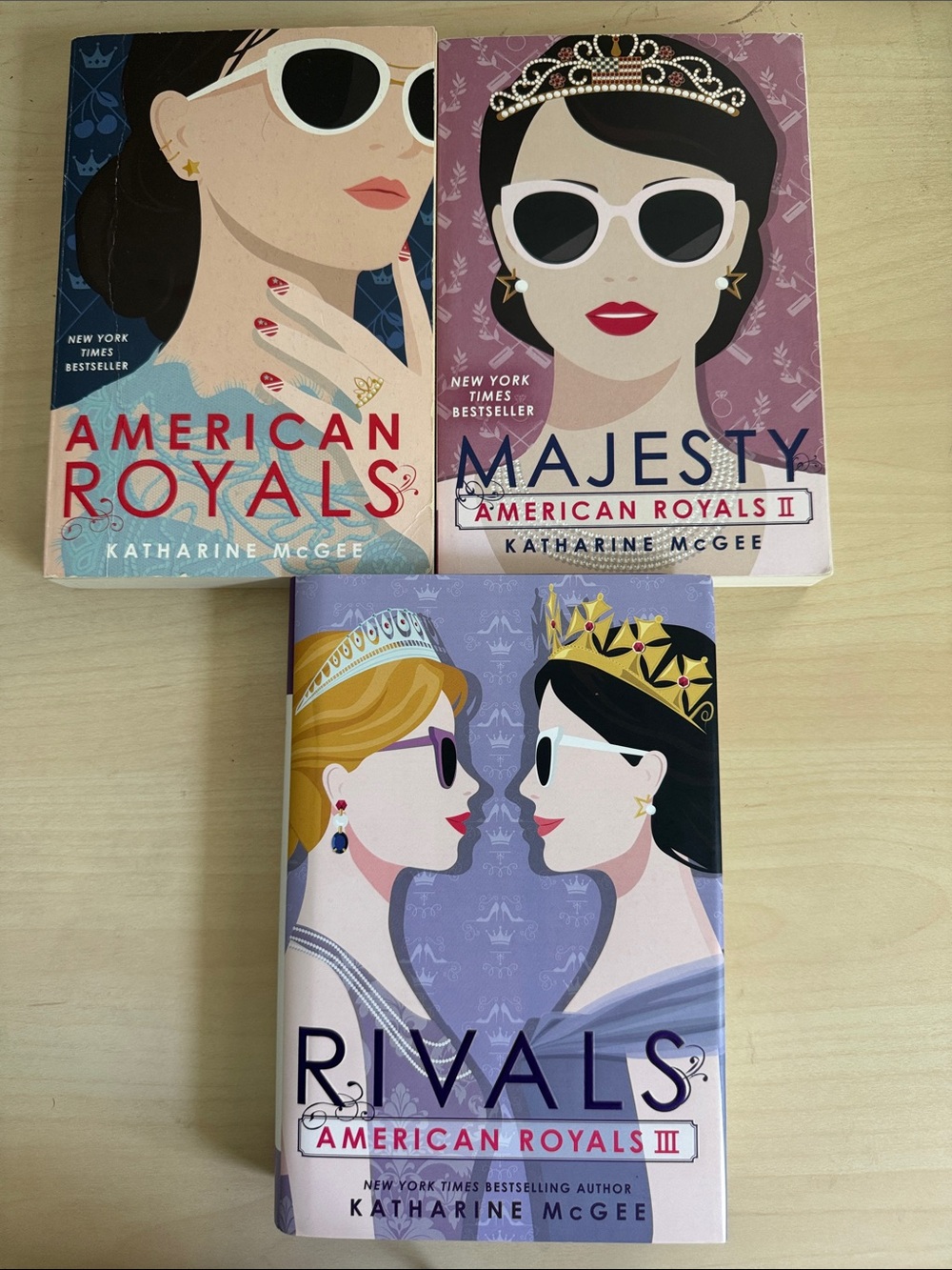 Katharine McGee American Royals Trilogy - Purple, Pink & Blue Book Set